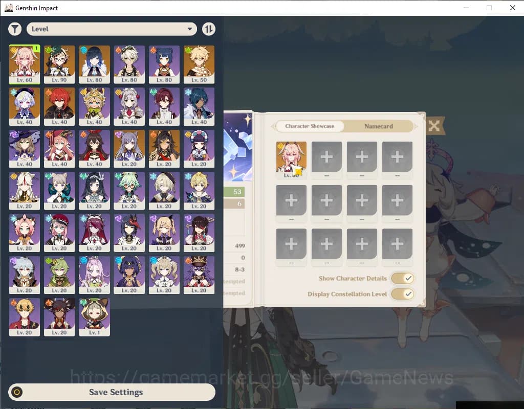 Genshin Impact Accounts ASIA|AR 53|3 Limited+4(*5Wep)|Emilie+Sign,Linnea,Y image 1