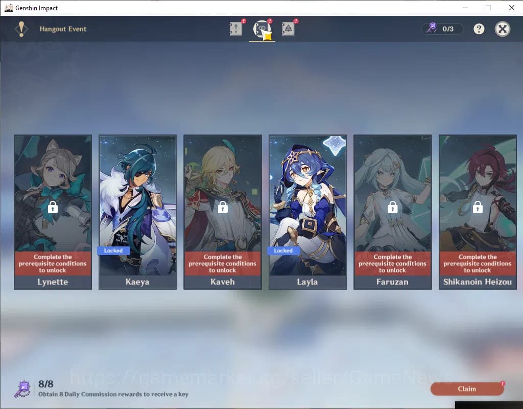 Genshin Impact Accounts ASIA|AR 53|3 Limited+4(*5Wep)|Emilie+Sign,Linnea,Y image 13