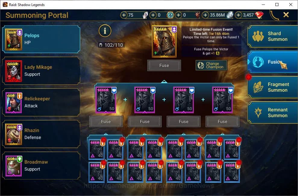 Raid: Shadow Legends Accounts Lv18 564K Power|3,4K Gems|16 Legendary(Ninja,Wukon image 17