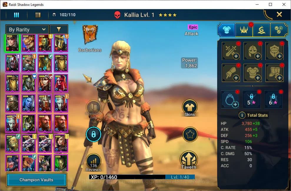 Raid: Shadow Legends Accounts Lv18 564K Power|3,4K Gems|16 Legendary(Ninja,Wukon image 4