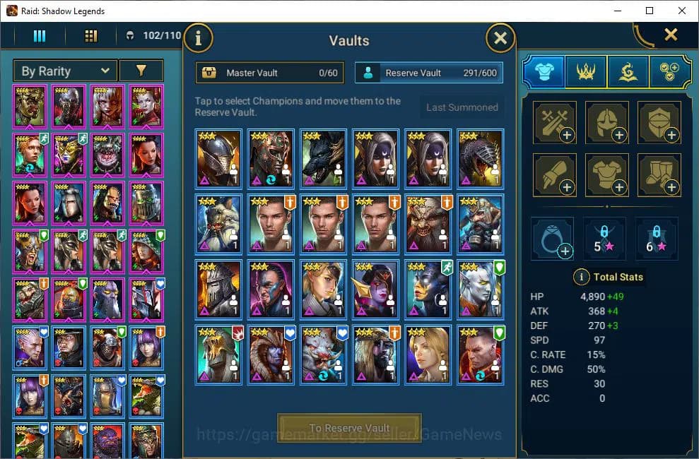 Raid: Shadow Legends Accounts Lv18 564K Power|3,4K Gems|16 Legendary(Ninja,Wukon image 6