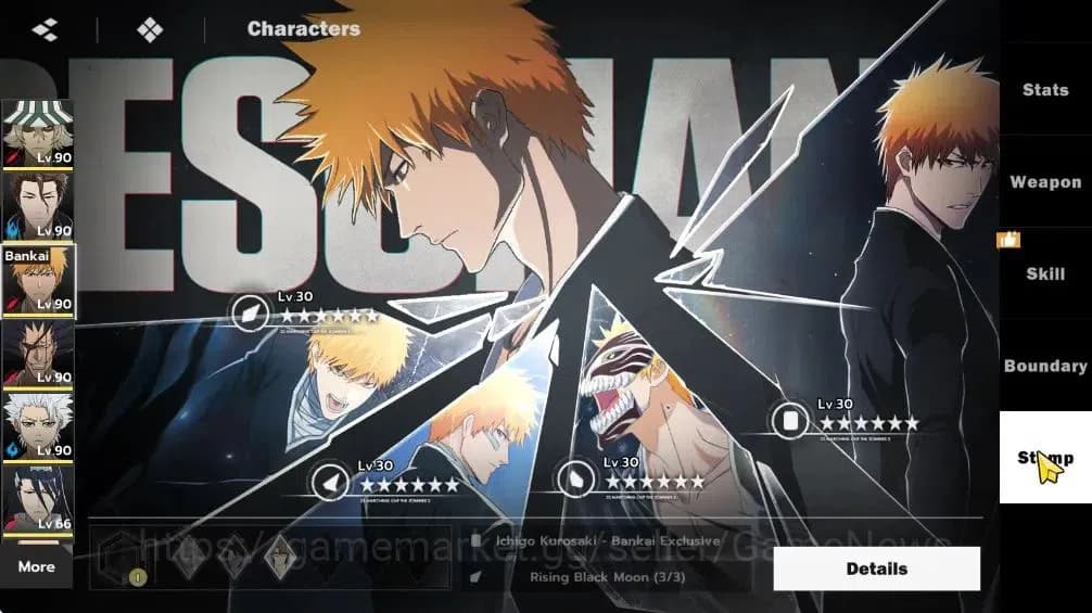 BLEACH: Soul Resonance Accounts NuverseSEA|LV 69|9 SSR [(AizenB1+SignG2,KisukeB2+S image 11