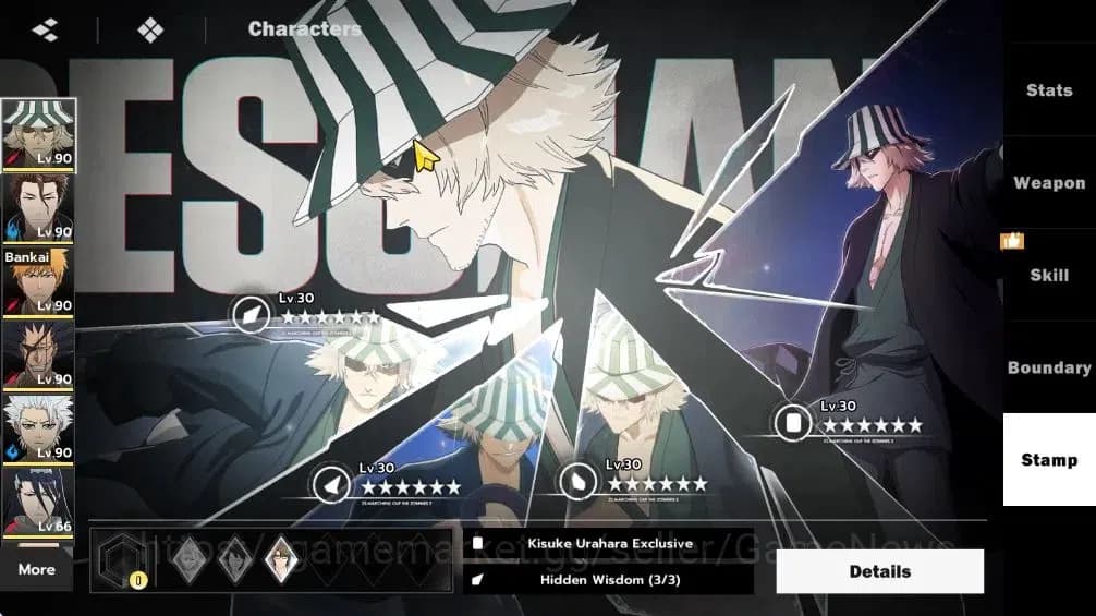BLEACH: Soul Resonance Accounts NuverseSEA|LV 69|9 SSR [(AizenB1+SignG2,KisukeB2+S image 5