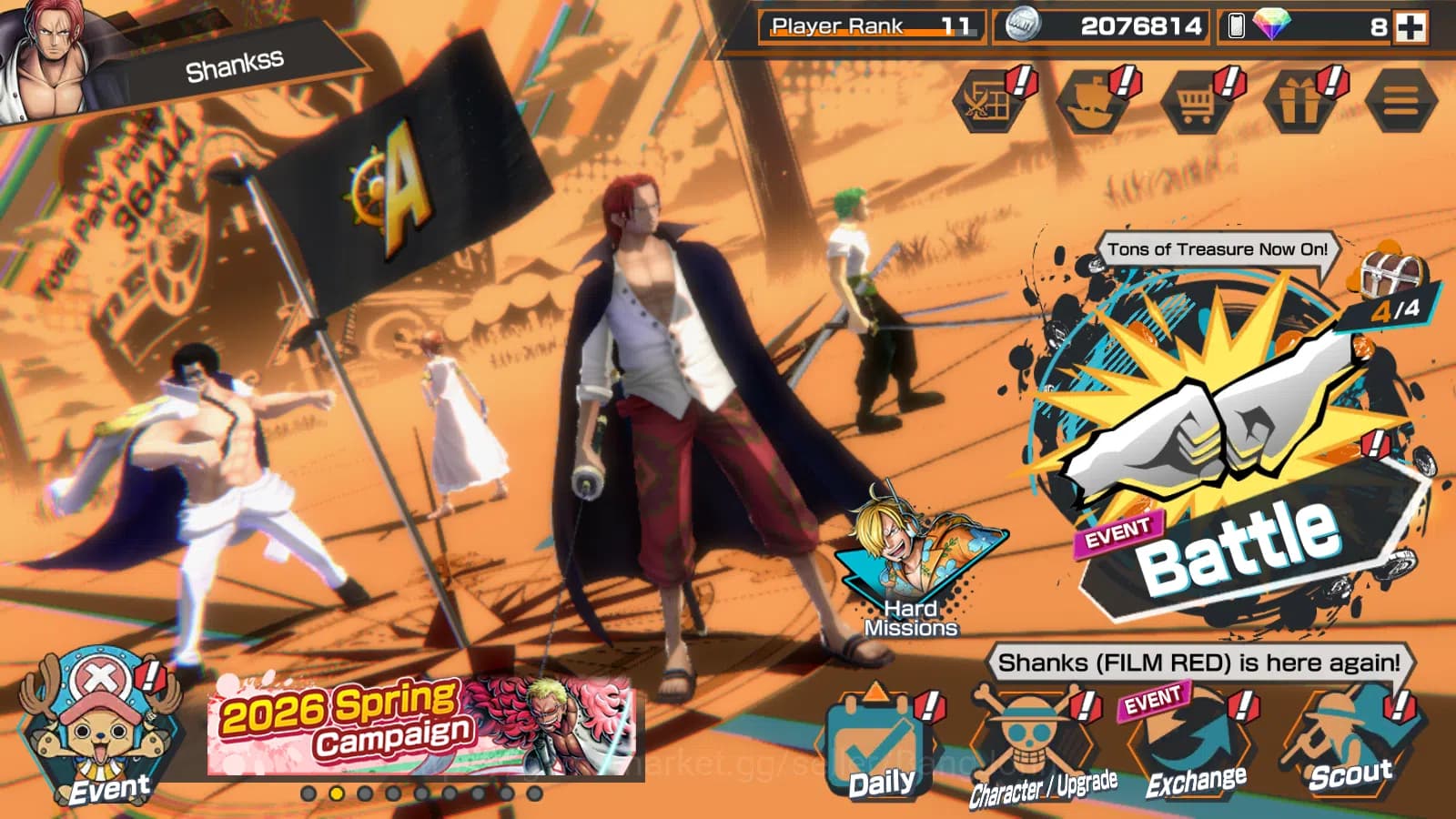 One Piece Bounty Rush Accounts Global | 4EX | 5elders Nusjuro,Divine Shanks,Film image 1