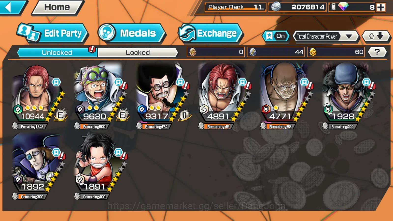 One Piece Bounty Rush Accounts Global | 4EX | 5elders Nusjuro,Divine Shanks,Film image 4