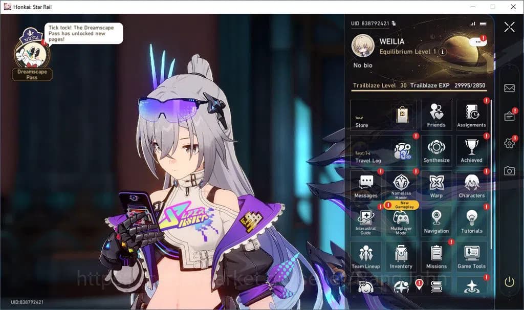 Honkai Star Rail Accounts ASIA TL30 3 Limit: Silver Wolf+Sign DanHeng PT Spa image 1