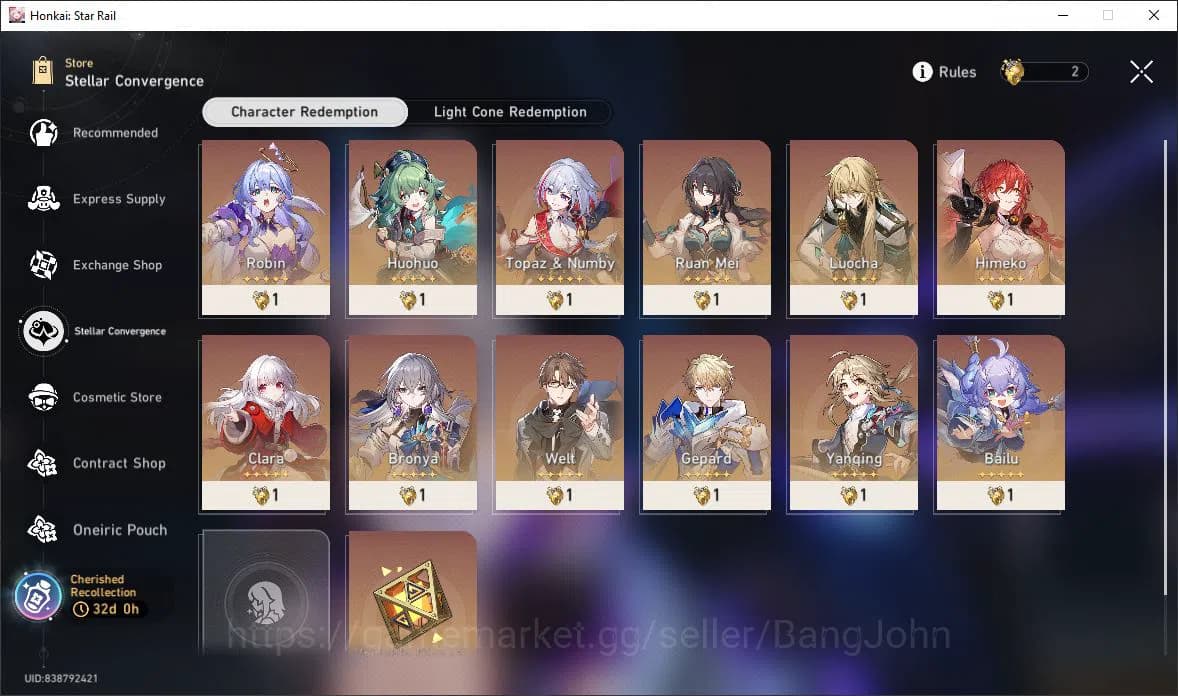 Honkai Star Rail Accounts ASIA TL30 3 Limit: Silver Wolf+Sign DanHeng PT Spa image 3