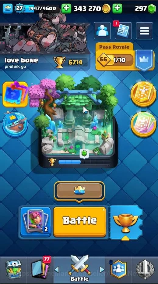 Clash Royale Accounts Lv 27|Trophy 6714|KTL 10|LimitedSkin|Card 105|1Her image 1