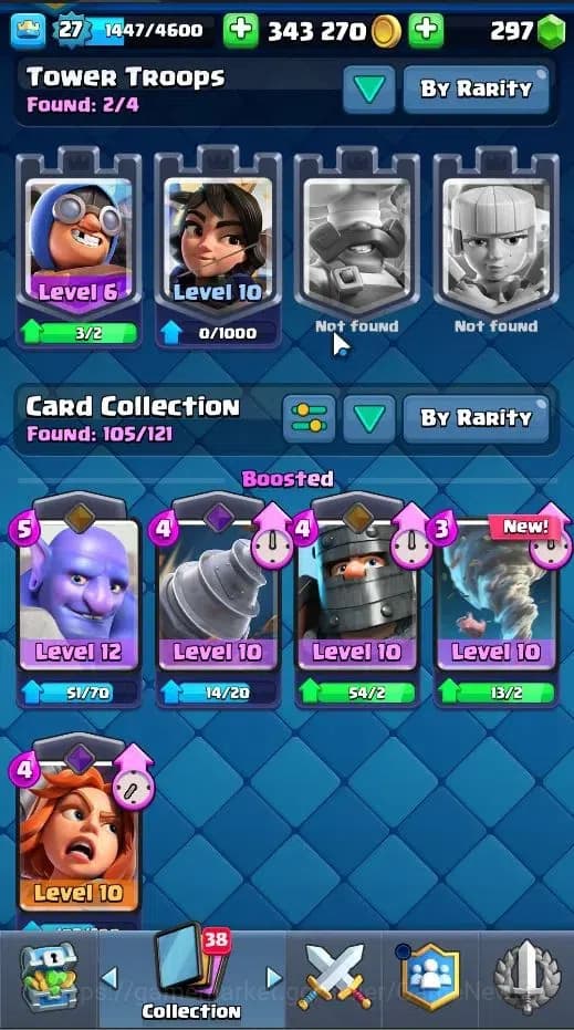 Clash Royale Accounts Lv 27|Trophy 6714|KTL 10|LimitedSkin|Card 105|1Her image 12