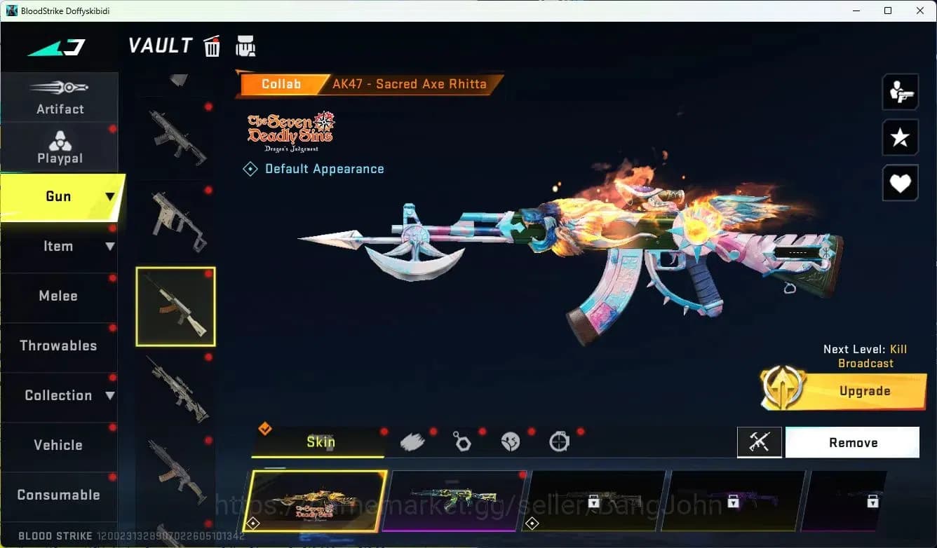 Blood Strike Accounts ASIA|MELE=KATAR-CLAW|COLLAB=QBZ95,KAR98K,AK47|ULTR image 10