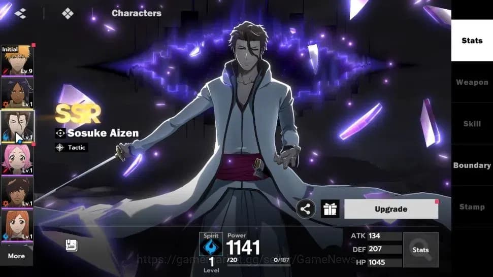 BLEACH: Soul Resonance Accounts Crunchyroll NA |Fresh Starter LV 3|2 SSR Sosuke Ai image 2