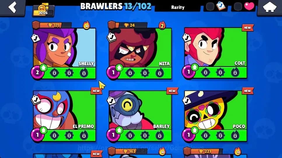 Brawl Stars Accounts 1006 Trophy|8,6K Bling|13 Brawlers 1 Max Lvl [Full image 8