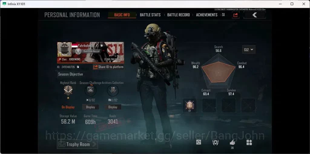 Arena Breakout Accounts MOBILE Lvl 30 |SV 58,2M |CV 11,9 M|MORE SKIN KOI-L image 1