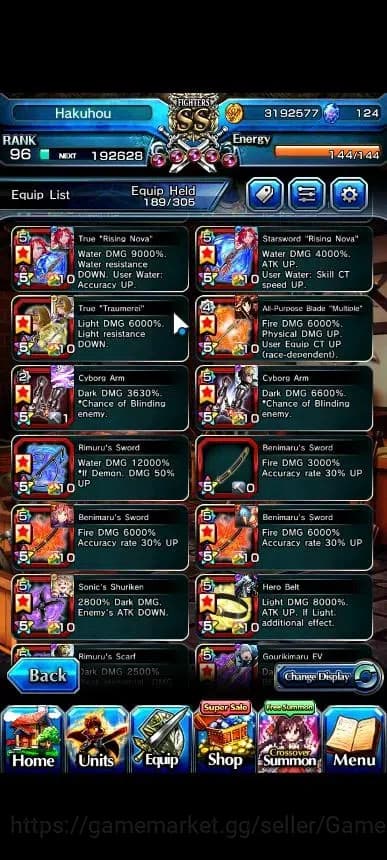 Grand Summoners Accounts Global|Rank 96|1 Sp Art|18 Ascend+9 TW|[Fen,GC Pla image 12