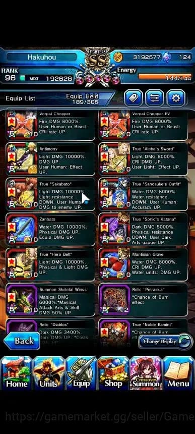 Grand Summoners Accounts Global|Rank 96|1 Sp Art|18 Ascend+9 TW|[Fen,GC Pla image 13