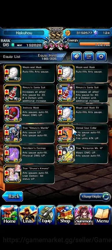 Grand Summoners Accounts Global|Rank 96|1 Sp Art|18 Ascend+9 TW|[Fen,GC Pla image 15