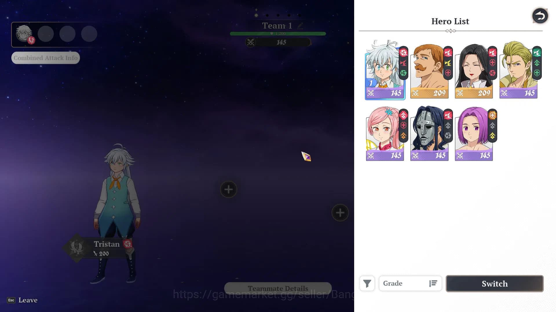 The Seven Deadly Sins: Origin Accounts EU Fresh Starter Lv2 WL1 | 2SSR Escanor + Guila (S image 2