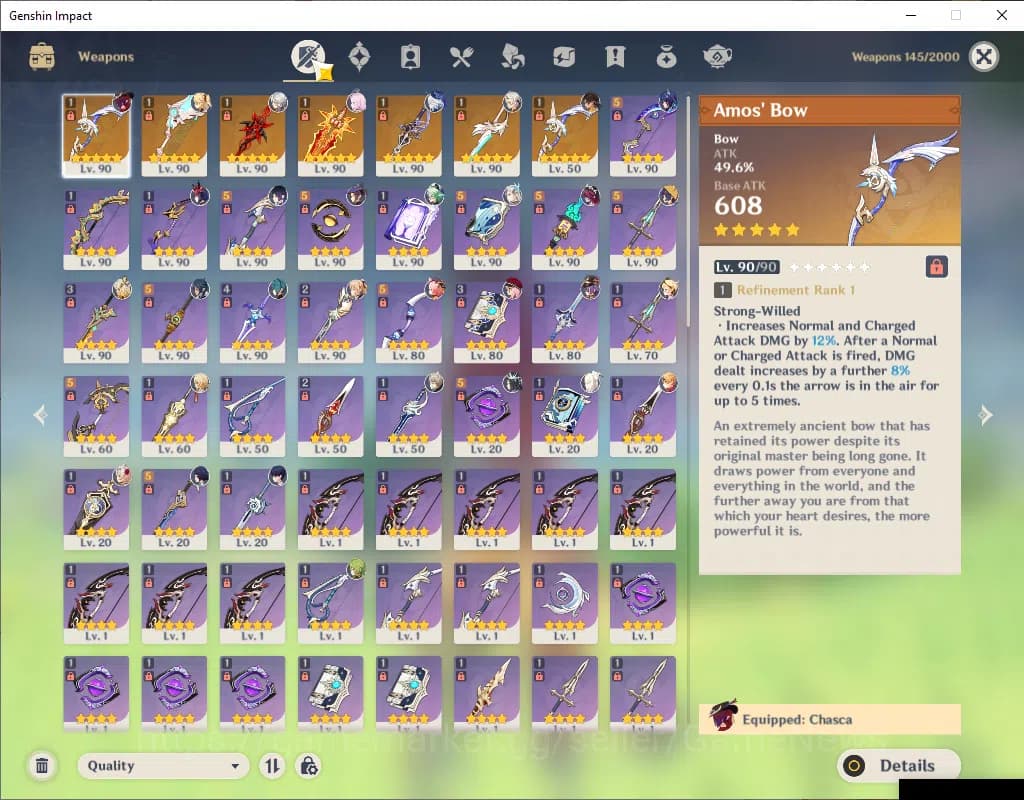 Genshin Impact Accounts ASIA|AR 59|8Limited+7(*5Weapon)|Arlecchino+Sign,Ch image 10