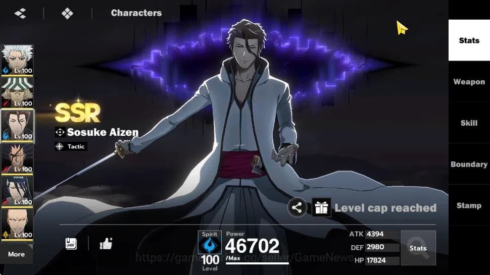 BLEACH: Soul Resonance Accounts NuverseSEA|Lv 76|5K Jade|10 SSR[(ToshiroB4,AizenB1 image 12