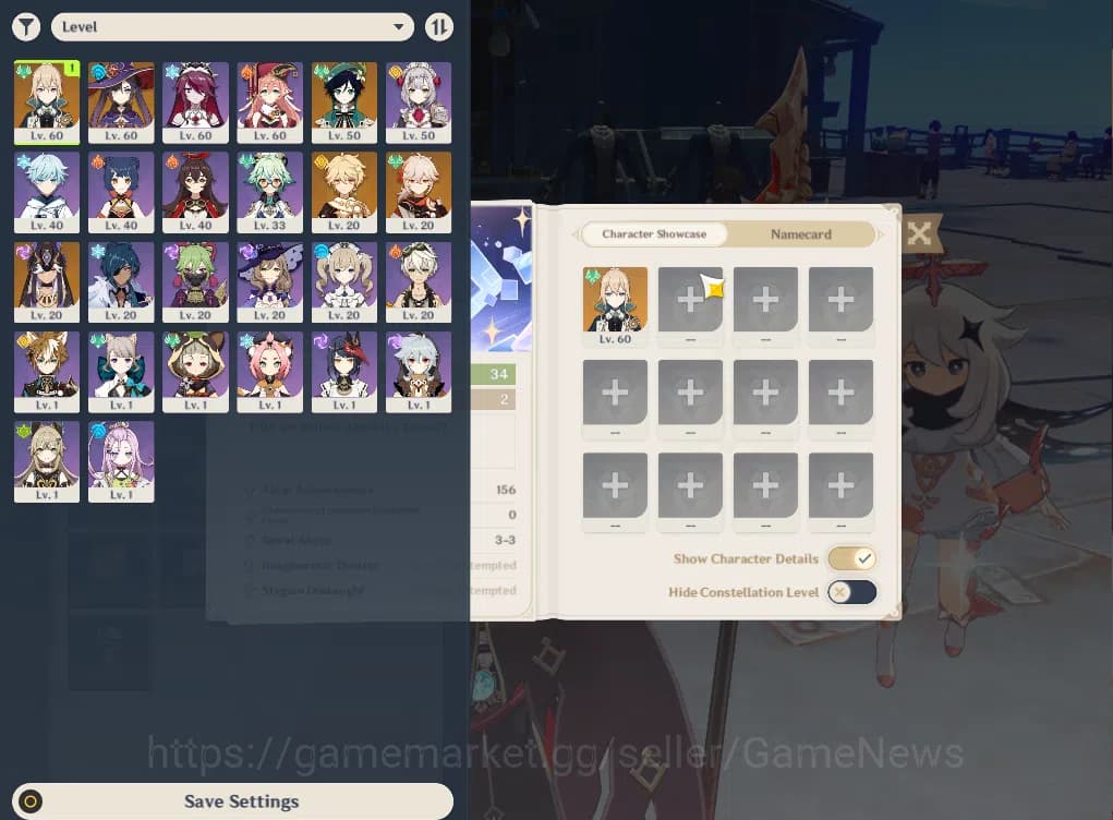 Genshin Impact Accounts ASIA|AR34|3Limited+20(*4Character)|Venti,Kazuha,Cy image 2