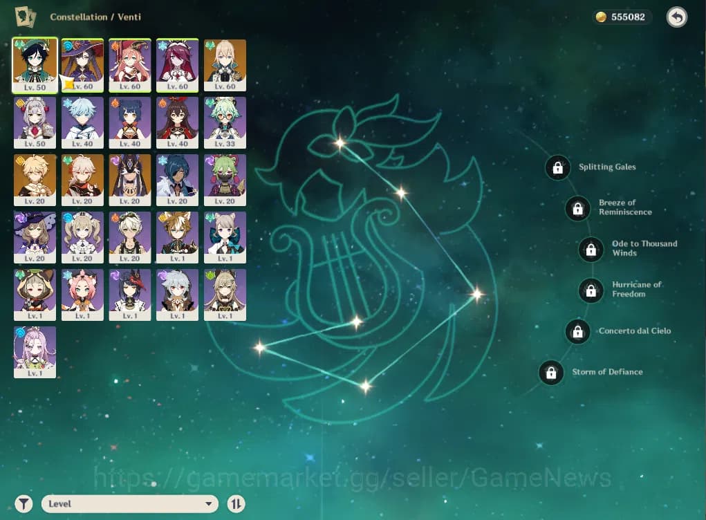 Genshin Impact Accounts ASIA|AR34|3Limited+20(*4Character)|Venti,Kazuha,Cy image 3