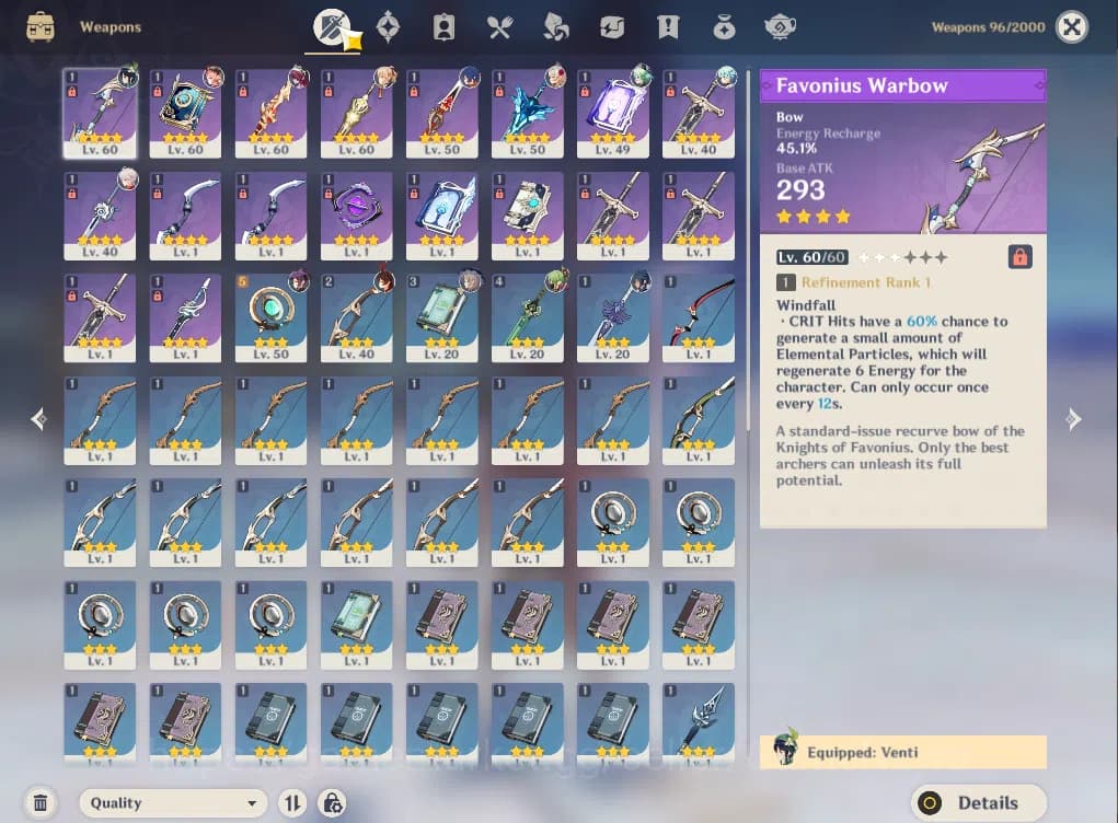 Genshin Impact Accounts ASIA|AR34|3Limited+20(*4Character)|Venti,Kazuha,Cy image 6