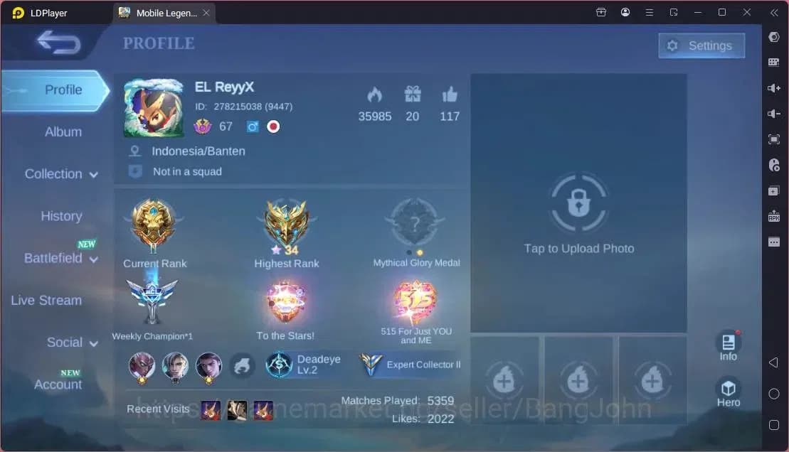 Mobile Legends: Bang Bang Accounts Global|Hero 125|Skin 194|Expert|KOF Karina|Lightbo image 1