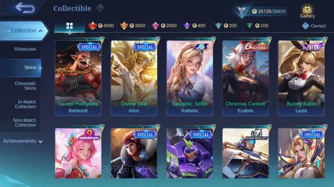 Mobile Legends: Bang Bang Accounts Global|Hero 125|Skin 194|Expert|KOF Karina|Lightbo image 12
