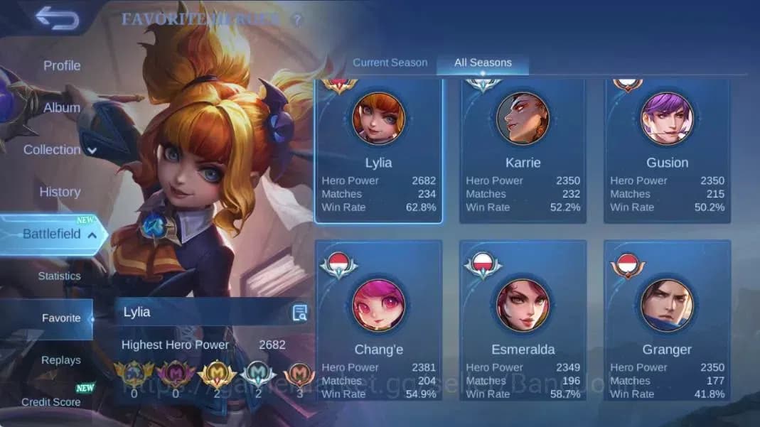 Mobile Legends: Bang Bang Accounts Global|Hero 125|Skin 194|Expert|KOF Karina|Lightbo image 4