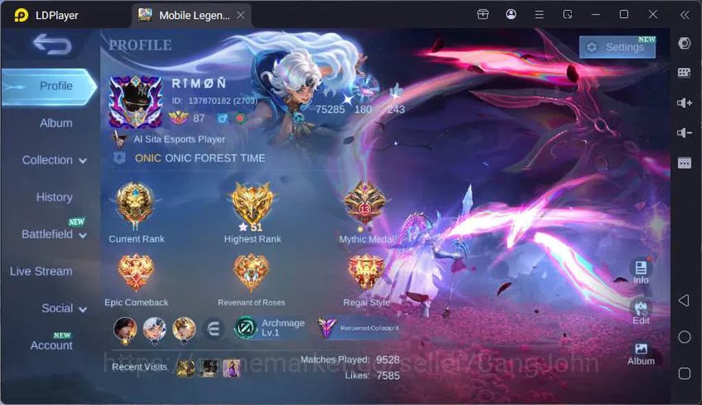 Mobile Legends: Bang Bang Accounts GLOBAL|Hero 131|Skin 245|Legend Alpha+Johnson,Kish image 1