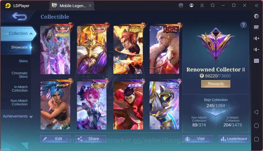 Mobile Legends: Bang Bang Accounts GLOBAL|Hero 131|Skin 245|Legend Alpha+Johnson,Kish image 20