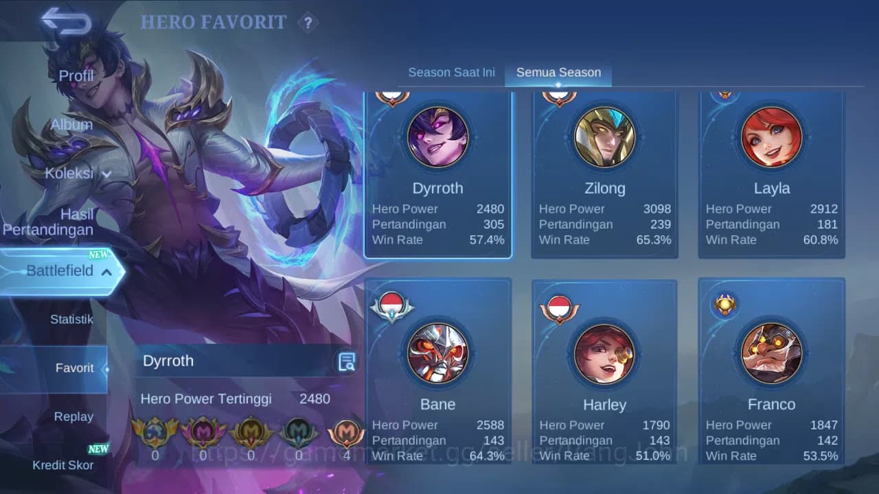 Mobile Legends: Bang Bang Accounts GLOBAL Hero 119 Skin 175 | Dtamer Lance Kimmy Este image 13
