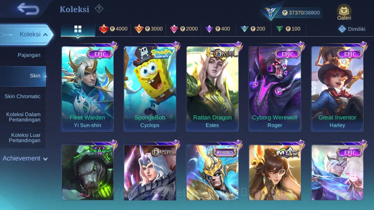 Mobile Legends: Bang Bang Accounts GLOBAL Hero 119 Skin 175 | Dtamer Lance Kimmy Este image 6