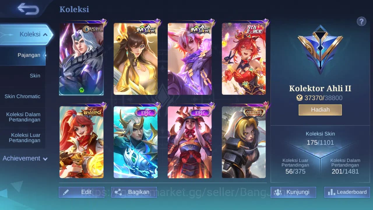 Mobile Legends: Bang Bang Accounts GLOBAL Hero 119 Skin 175 | Dtamer Lance Kimmy Este image 8