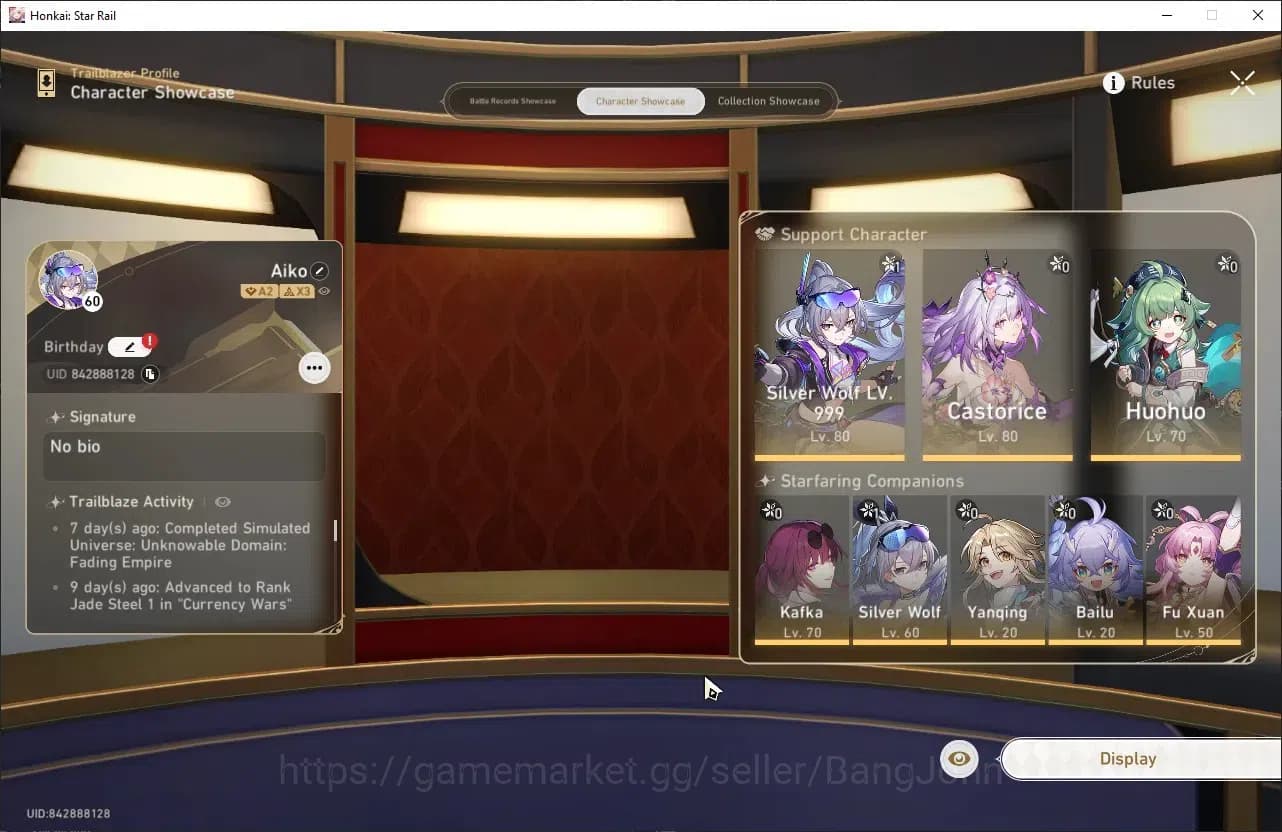 Honkai Star Rail Accounts Unknown | TL 60, Castorice+Sign, Silver Wolf E1+Si image 14