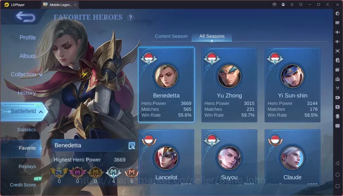 Mobile Legends: Bang Bang Accounts Global|Hero 98|Skin 165|Expert|KOF Karina|Luckybox image 19