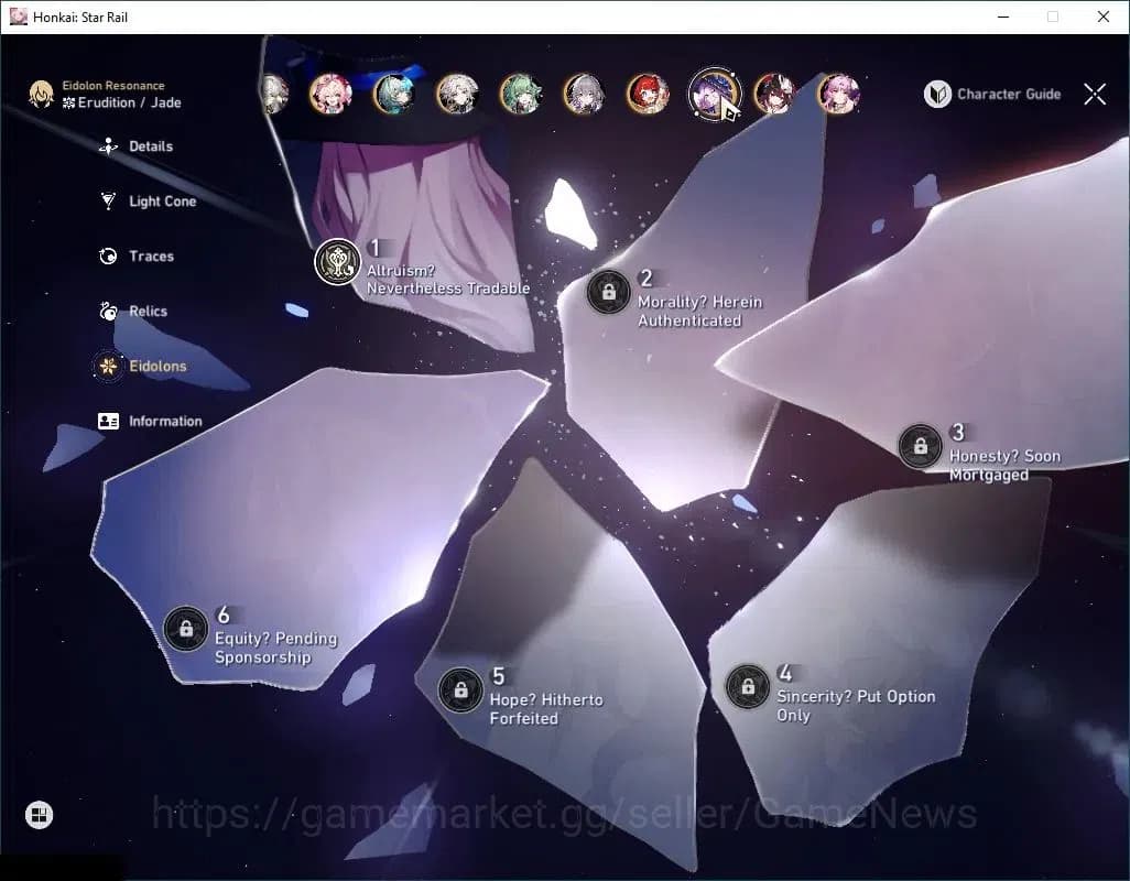 Honkai Star Rail Accounts Asia|TL 70|25 Limited|[Phainon,Anaxa,Jade E1,The H image 6