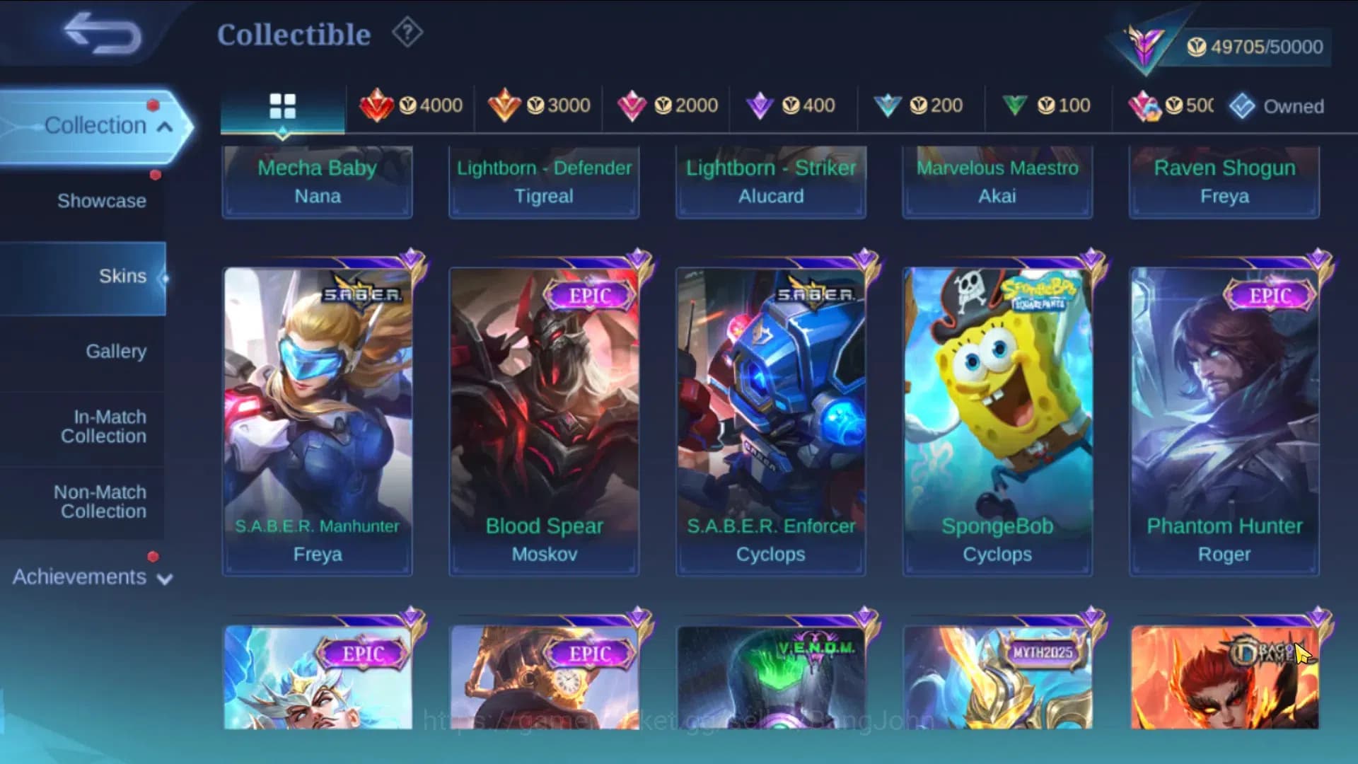 Mobile Legends: Bang Bang Accounts Global|Hero 99 Skin 207|Renowned|Collector Natalia image 5