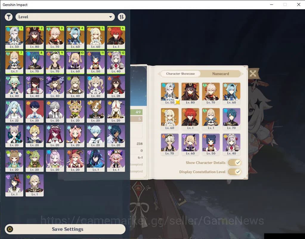 Genshin Impact Accounts Asia|AR 49|4 Limited |HuTao,Kazuha,Eula,Neuvillate image 2