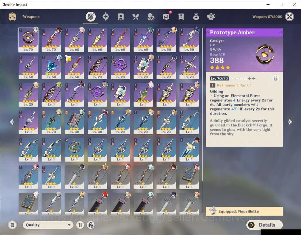 Genshin Impact Accounts Asia|AR 49|4 Limited |HuTao,Kazuha,Eula,Neuvillate image 4