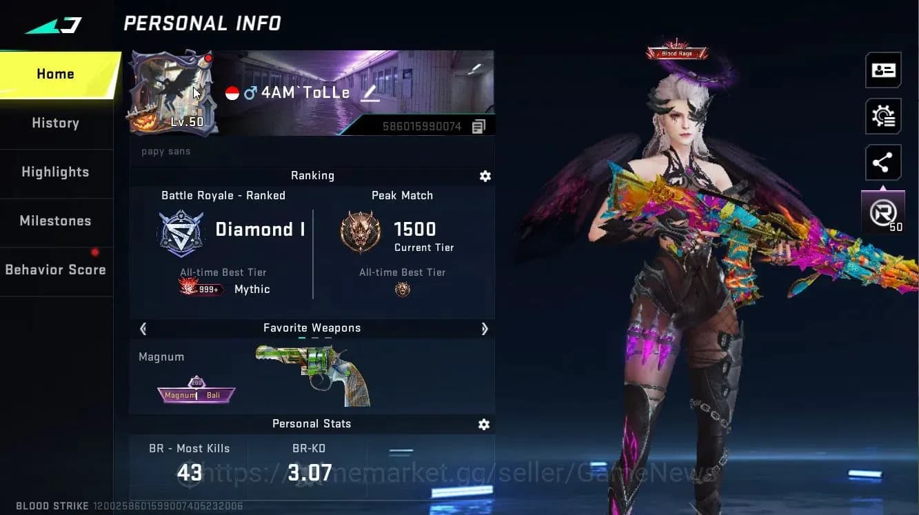 Blood Strike Accounts ASIA|6 ETERNAL[NOVA-Nightmare,ETHAN,AK47 Lv3,M700, image 3