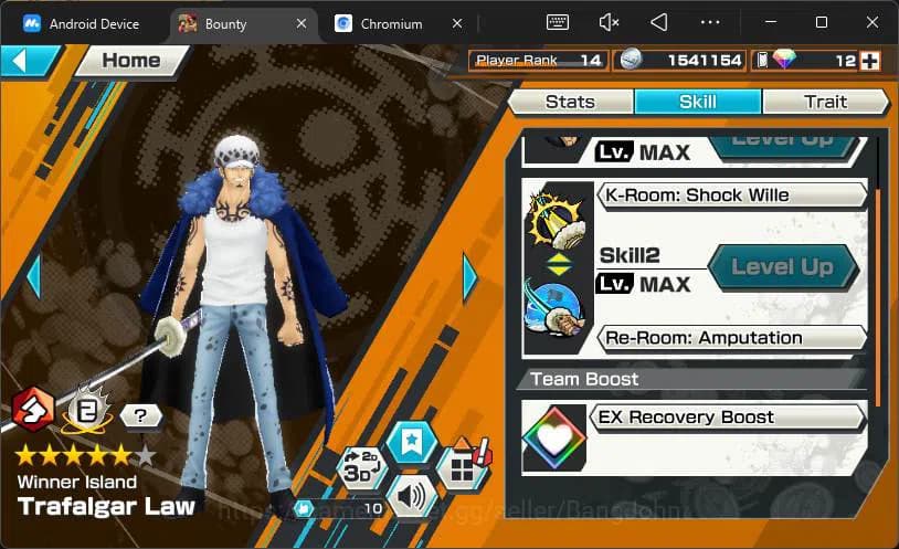 One Piece Bounty Rush Accounts GLOBAL|7 ex|WI Trafalgar Law,BP Kuzan,Great Edward image 7