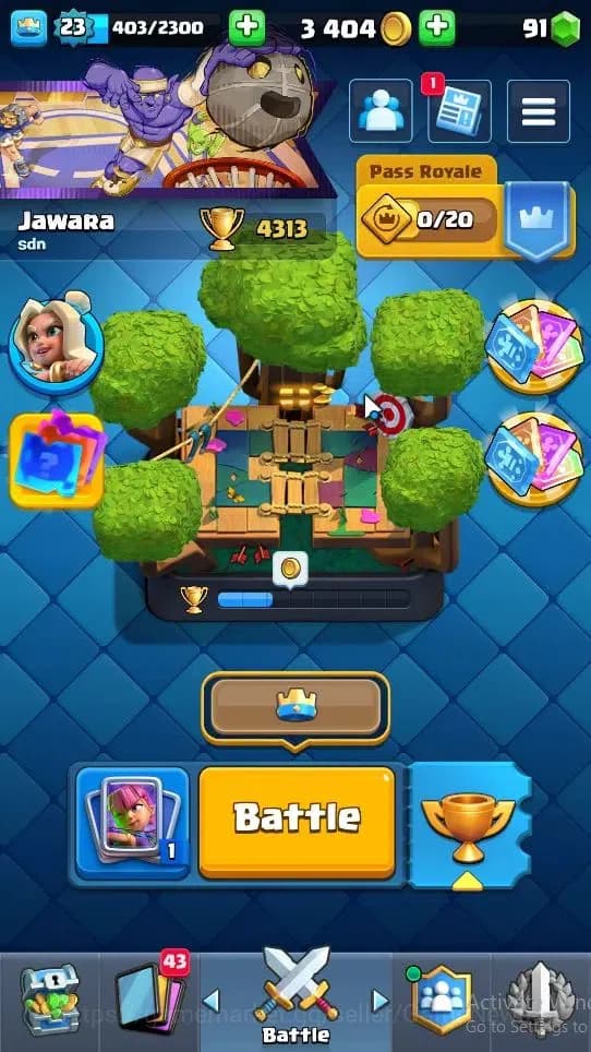 Clash Royale Accounts Lv 23|Trophy 4313|KTL 9|Total Card 74|1 Hero 1 EVO image 1