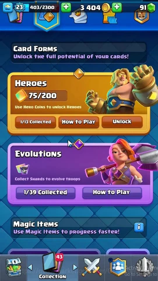 Clash Royale Accounts Lv 23|Trophy 4313|KTL 9|Total Card 74|1 Hero 1 EVO image 5