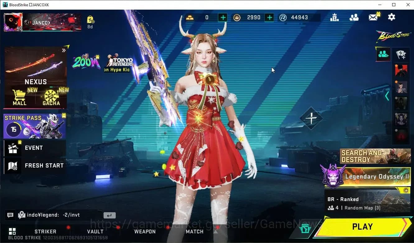 Blood Strike Accounts ASIA|15 ULTRA[VOLT,RAN,S868,UMP45,M1887,FAL,SCAR,E image 1