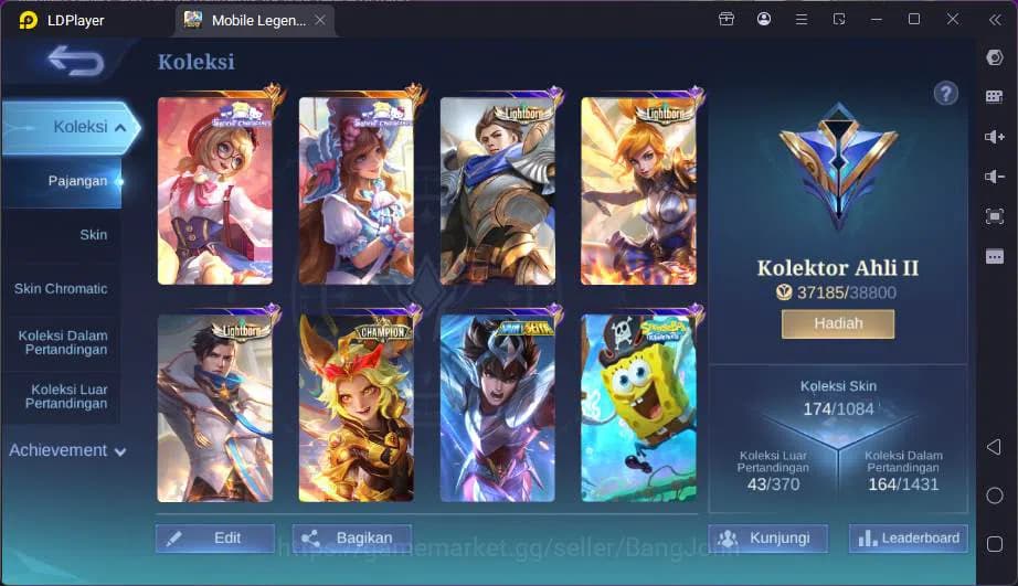 Mobile Legends: Bang Bang Accounts Hero 87|Skin 174|Sanrio Angela-Floryn,Lightborn Gr image 3