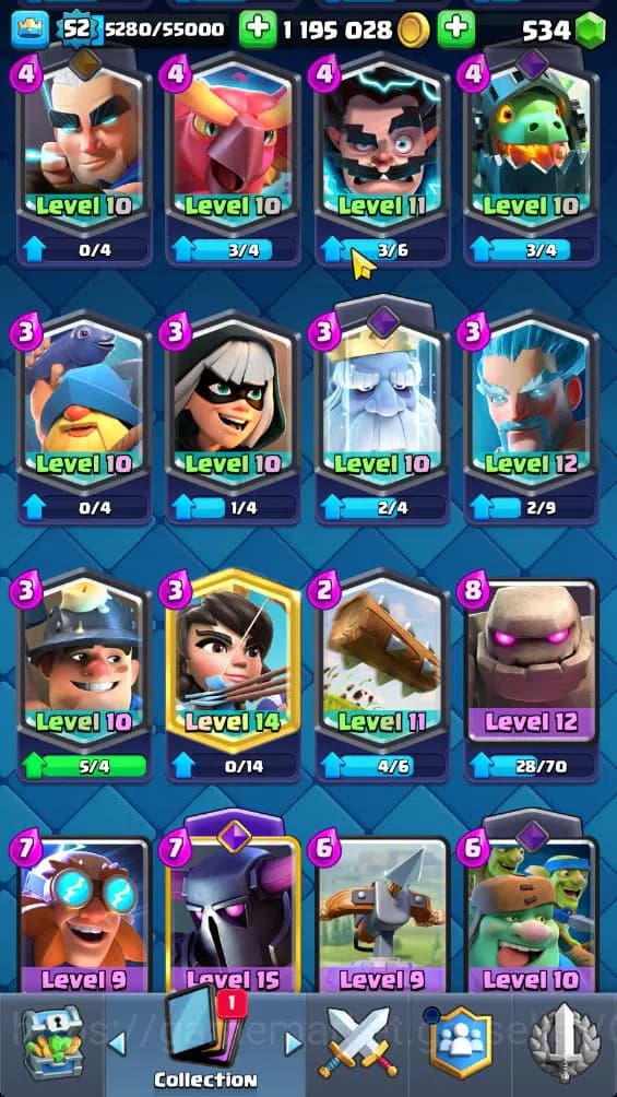 Clash Royale Accounts Lv 52|Trophy 10876|KTL 14|Limited Skin|Card 119|4 image 15
