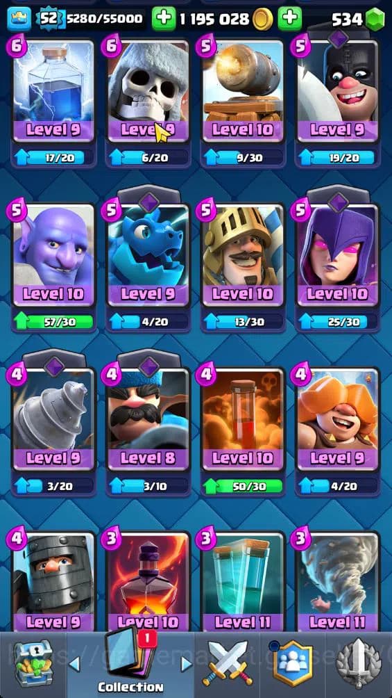 Clash Royale Accounts Lv 52|Trophy 10876|KTL 14|Limited Skin|Card 119|4 image 16