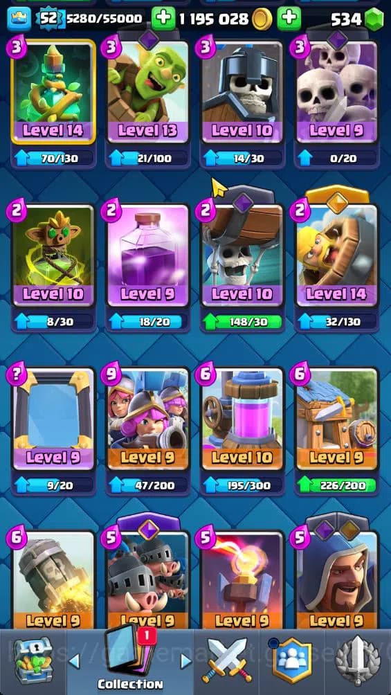 Clash Royale Accounts Lv 52|Trophy 10876|KTL 14|Limited Skin|Card 119|4 image 17