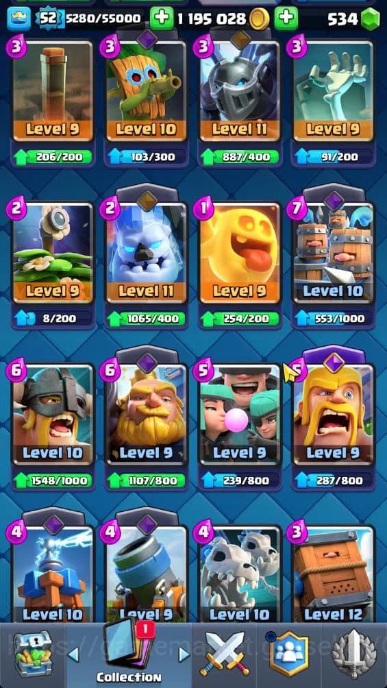 Clash Royale Accounts Lv 52|Trophy 10876|KTL 14|Limited Skin|Card 119|4 image 19